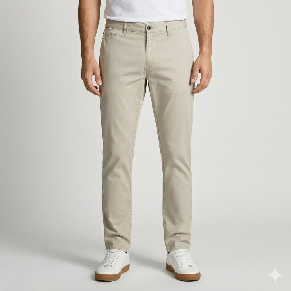 Massimo Dutti Slim Fit Chino Pants Size 40 Khaki Beige‎